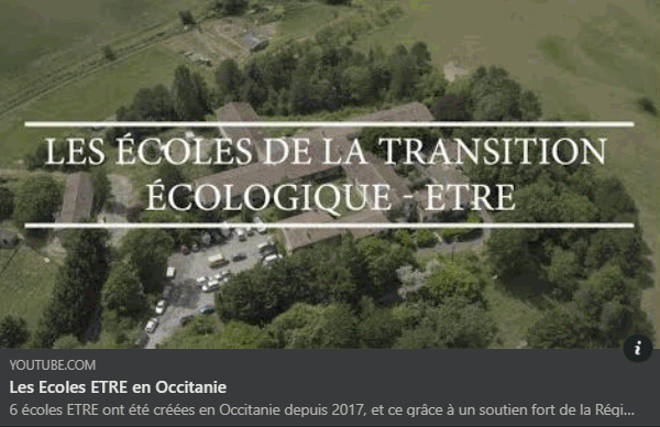 Vidéo sur la dynamique de Les écoles ETRE d&rsquo;OCcitanie !