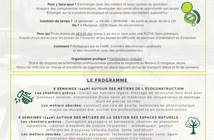 Programme Formation de Pré-qualification Sept à Nov 2023 !