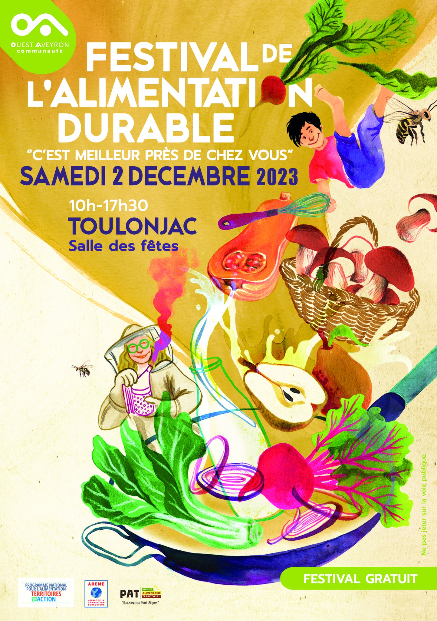 Festival de l’Alimentation Durable organisé par Ouestaveyroncommunauté à Toulonjac