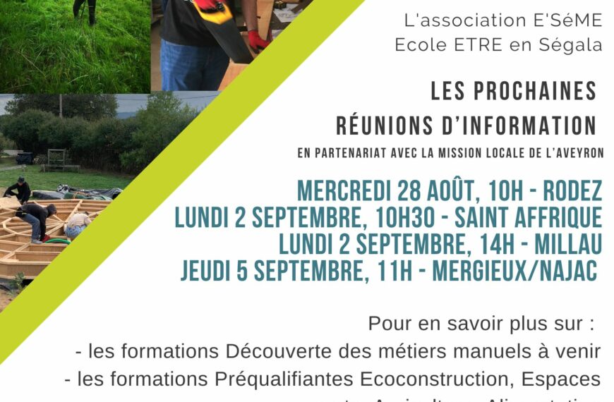 On prépare la rentrée par ici : les dates des informations collectives en Aveyron !