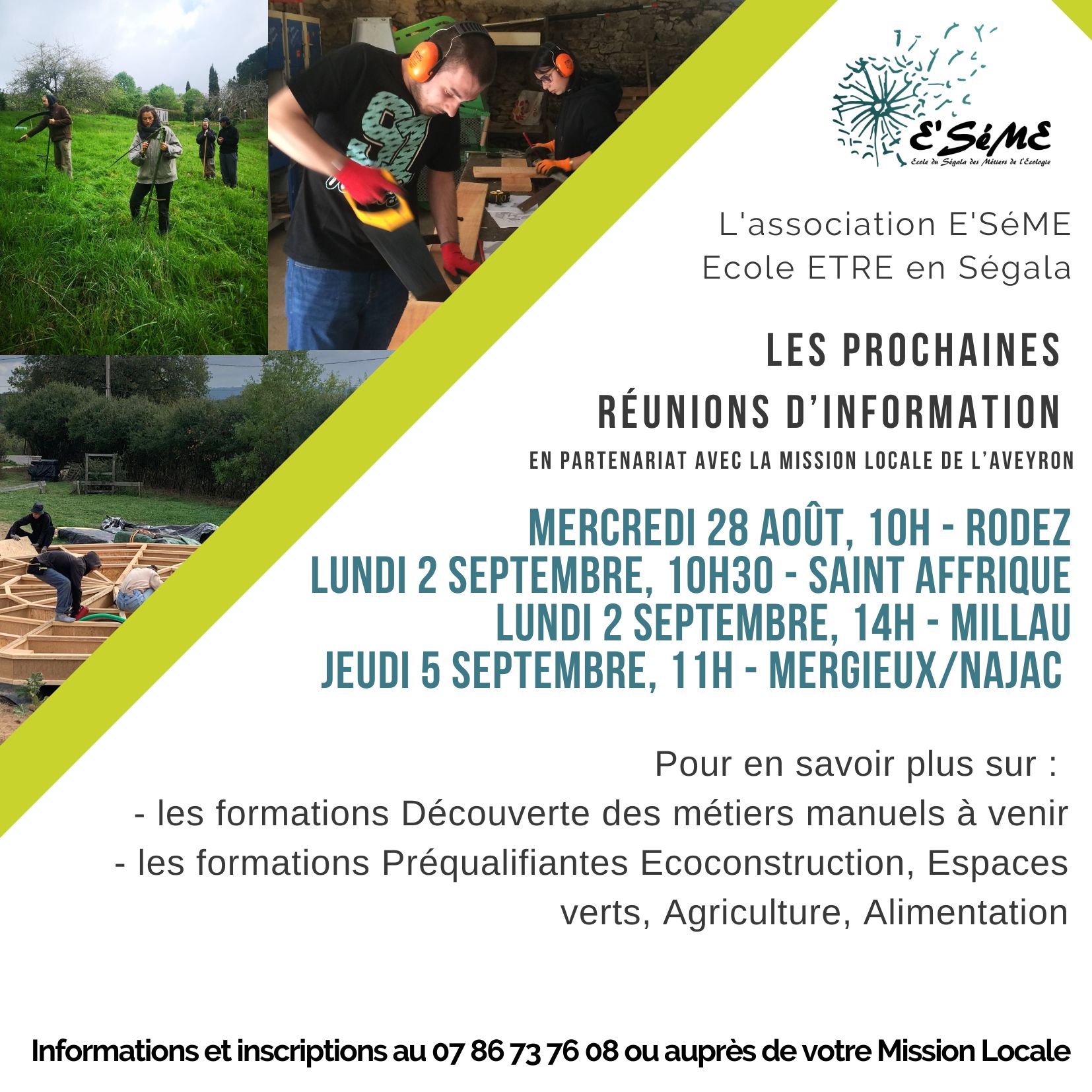 On prépare la rentrée par ici : les dates des informations collectives en Aveyron !