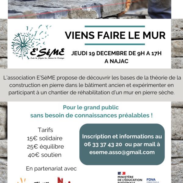 JOURNÉE OUVERTE « VIENS FAIRE LE MUR »