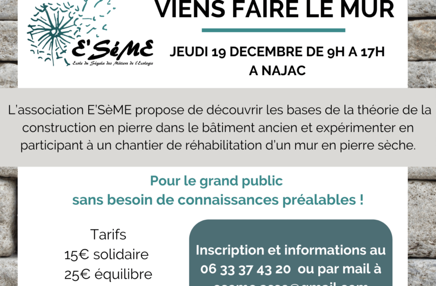 JOURNÉE OUVERTE « VIENS FAIRE LE MUR »