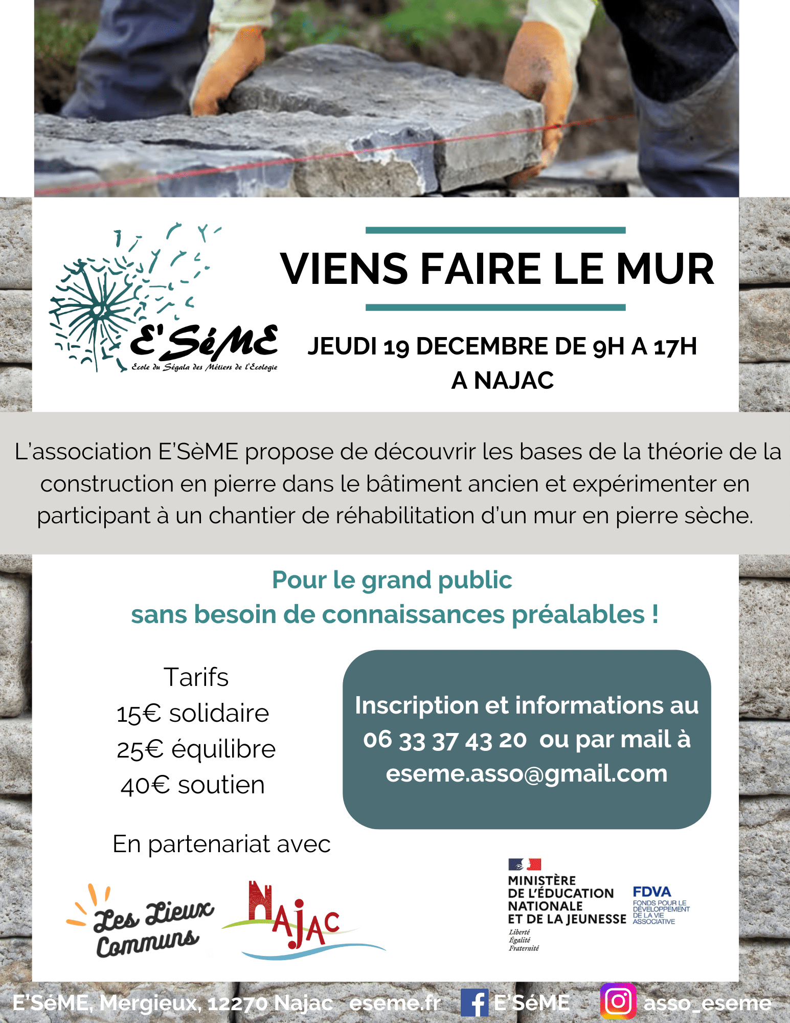 JOURNÉE OUVERTE « VIENS FAIRE LE MUR »